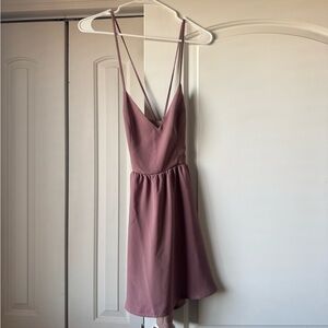 Tobi Dusty Rose Double-Strap Mini Dress